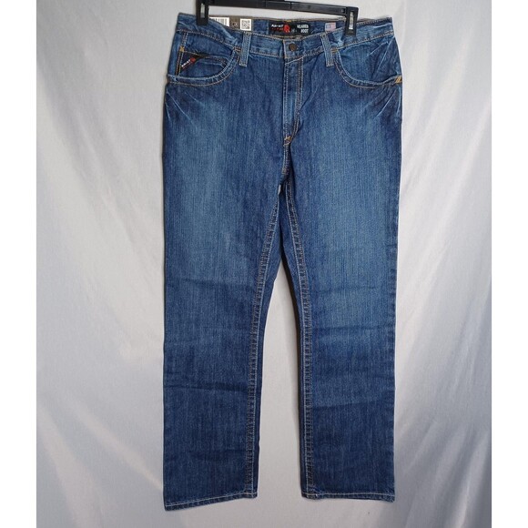 Ariat FR Jeans Mens 36x34 Blue M4 Relaxed Boot Cut Flame Resistant Workwear CAT2 - Picture 1 of 14